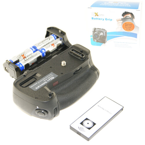 Ex-Pro MB-D16 Battery Power Grip for Nikon D750 Camera + IR Shutter Release