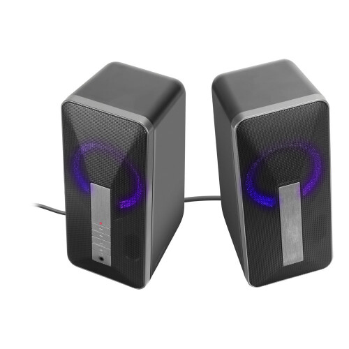 Enceintes stéréo - SPEEDLINK - Lavel - Bluetooth - Rétroéclairage multicolore - USB &amp; Jack 3,5 mm 2