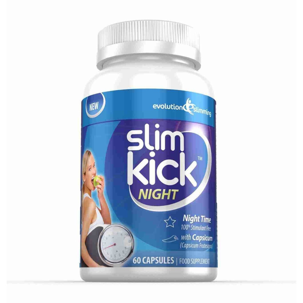 Slim Kick Chilli Night Time Appetite Control and Fat Burner - 60 Capsules - Night Time Weight Loss - Evolution Slimming