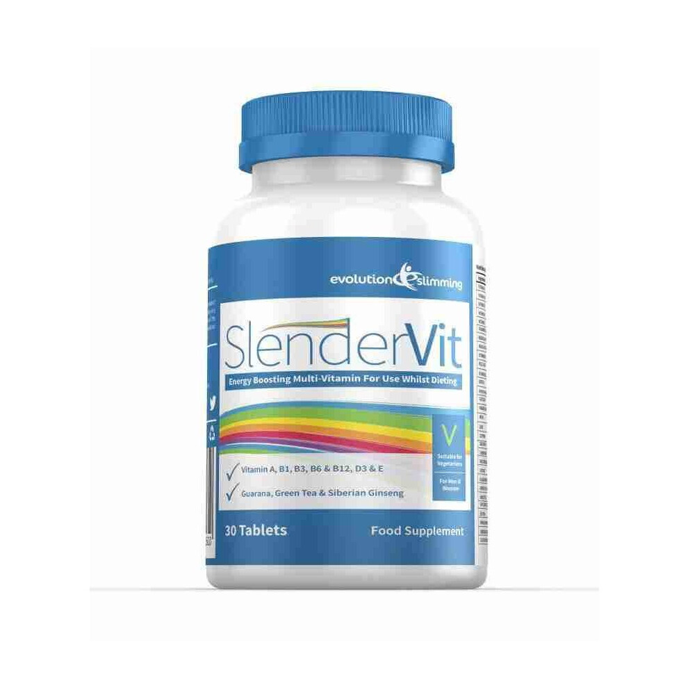 SlenderVit Weight Loss Support MultiVitamin Tablets - 30 Vegetarian Tablets - Multivitamin - Evolution Slimming