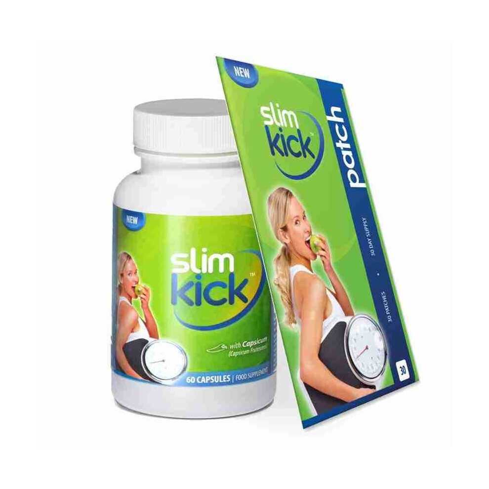 SlimKick Fat Burner and Weight Loss Patch Combo Pack - 1 Month Supply - Fat Burner and Slimming Patch - Evolution Slimming