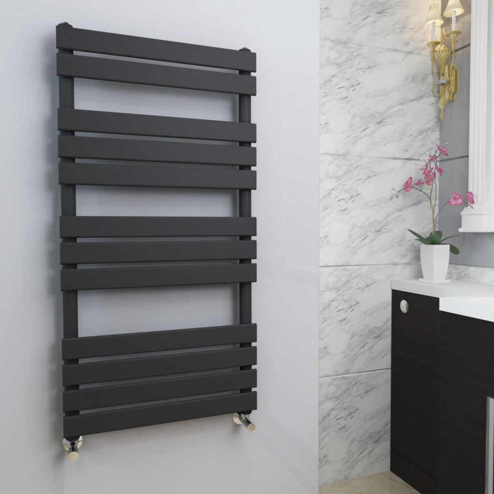 Juva 1200 x 600mm Sand Grey Flat Panel Heated Towel Rail