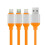 (Orange) Universal 3 in1 Multi USB Charger Charging Sync Cable for Android Phones Tablets 1