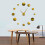 (Silver, 47 inch) Round Mirror Large Wall Clock Simple Modern Design Frameless Giant Wall Clock 3