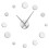 (Silver, 47 inch) Round Mirror Large Wall Clock Simple Modern Design Frameless Giant Wall Clock 1