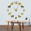 (Gold, 37 inch) Different Dog Breeds Large Wall Clock 5