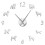 (Silver, 37 inch) Different Dog Breeds Large Wall Clock 1