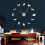 (Silver, 37 inch) Bull Terrier Dog Wall Art DIY Wall Clock 2