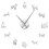 (Silver, 37 inch) Bull Terrier Dog Wall Art DIY Wall Clock 1
