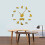 (Gold, 37 inch) The Labrador Retriever Large Wall Clock 6