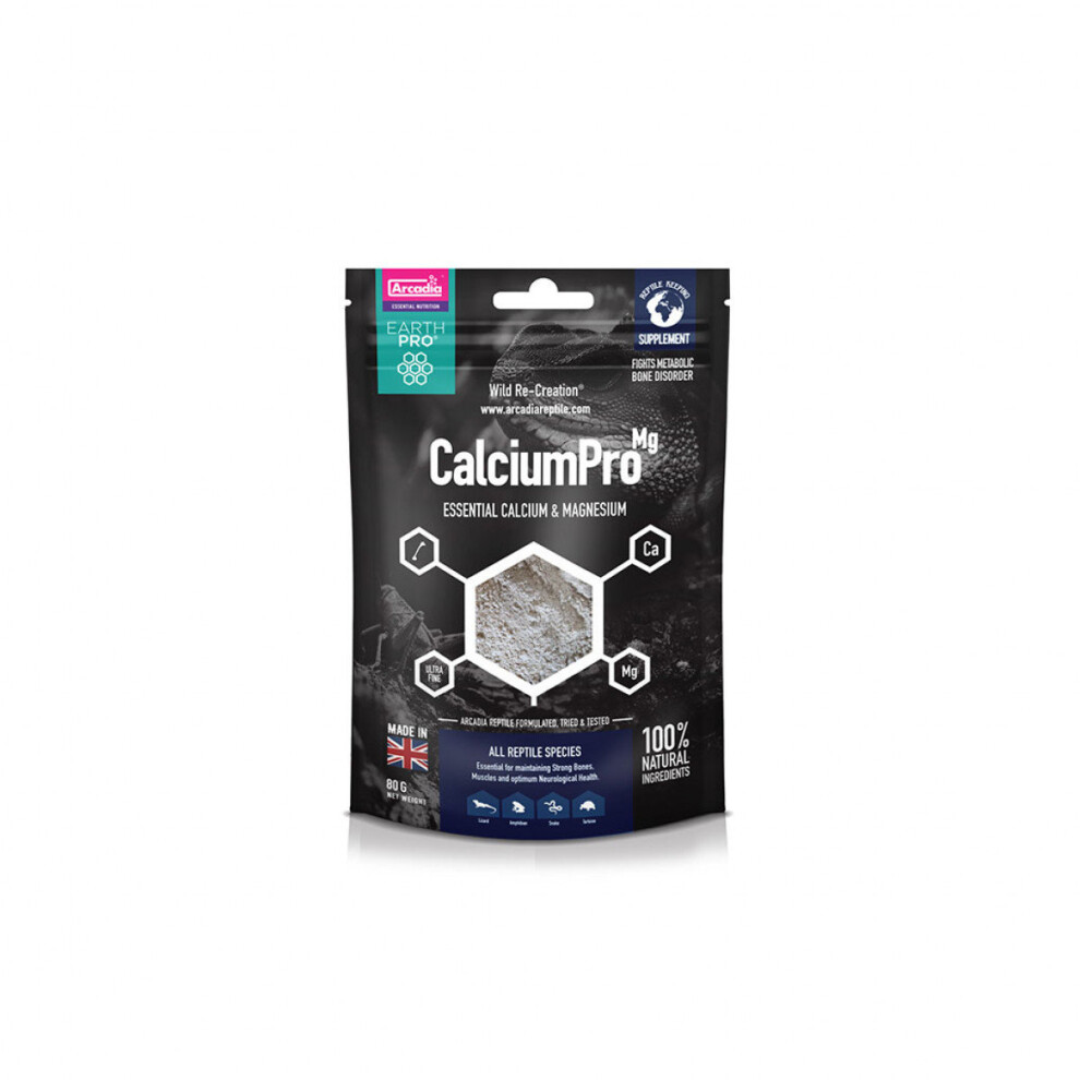 Arcadia EarthPro Calcium Pro Mg, 80g High Grade Calcium & Essential Magnesium