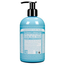 Baby Mild Hand & Body Shikakai Soap, Organic 356ml (Dr. Bronner's)