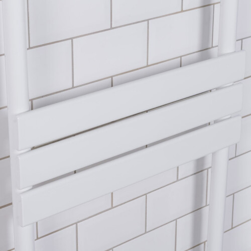 WarmeHaus Juva 1600 x 600mm White Flat Panel Heated Towel Rail 2