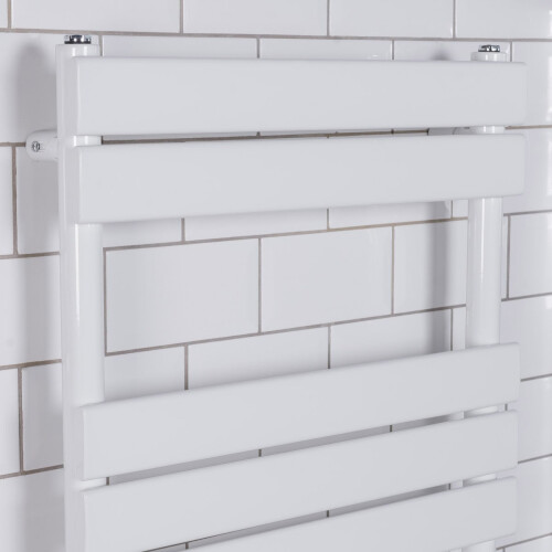 WarmeHaus Juva 1600 x 600mm White Flat Panel Heated Towel Rail 1