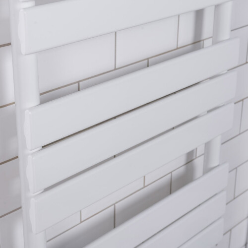 WarmeHaus Juva 1000 x 600mm White Flat Panel Heated Towel Rail 2