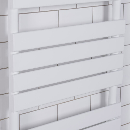 WarmeHaus Juva 1800 x 600mm White Flat Panel Heated Towel Rail 2