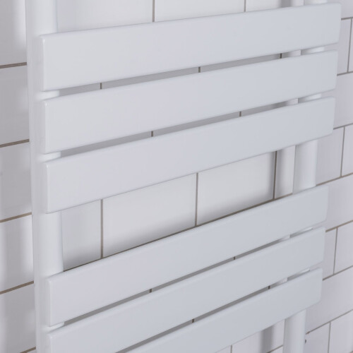 WarmeHaus Juva 1200 x 600mm White Flat Panel Heated Towel Rail 2