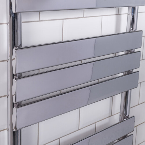 WarmeHaus Juva 800 x 600mm Chrome Flat Panel Heated Towel Rail 2