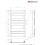 PlumbGalaxy Juva 800 x 450mm White Flat Panel Heated Towel Rail 6