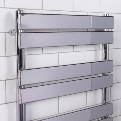WarmeHaus Juva 1000 x 600mm Chrome Flat Panel Heated Towel Rail 1