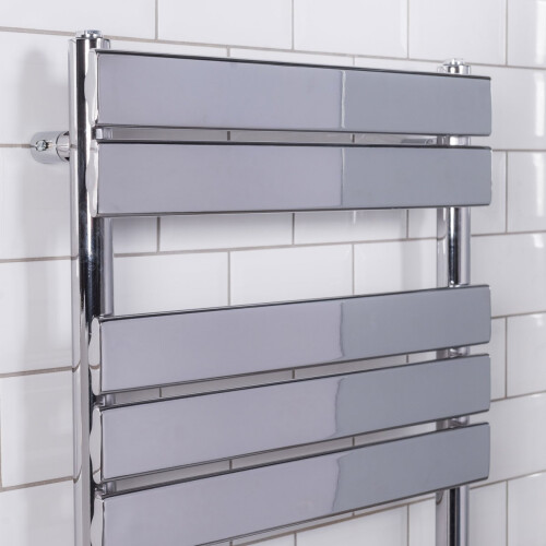 WarmeHaus Juva 800 x 600mm Chrome Flat Panel Heated Towel Rail 1