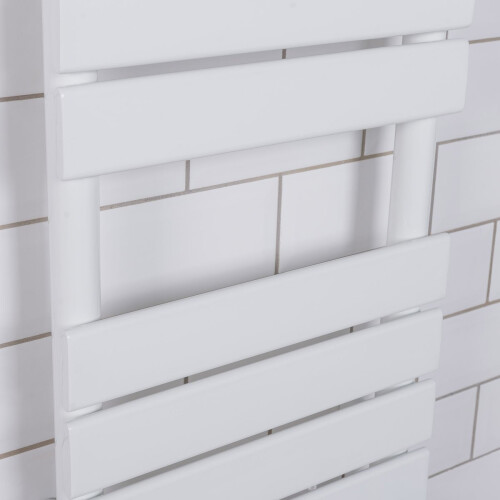 WarmeHaus Juva 650 x 400mm White Flat Panel Heated Towel Rail 2