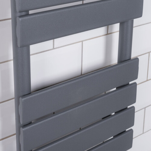 WarmeHaus Juva 650 x 400mm Sand Grey Flat Panel Heated Towel Rail 2
