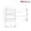 WarmeHaus Juva 800 x 600mm White Flat Panel Heated Towel Rail 6