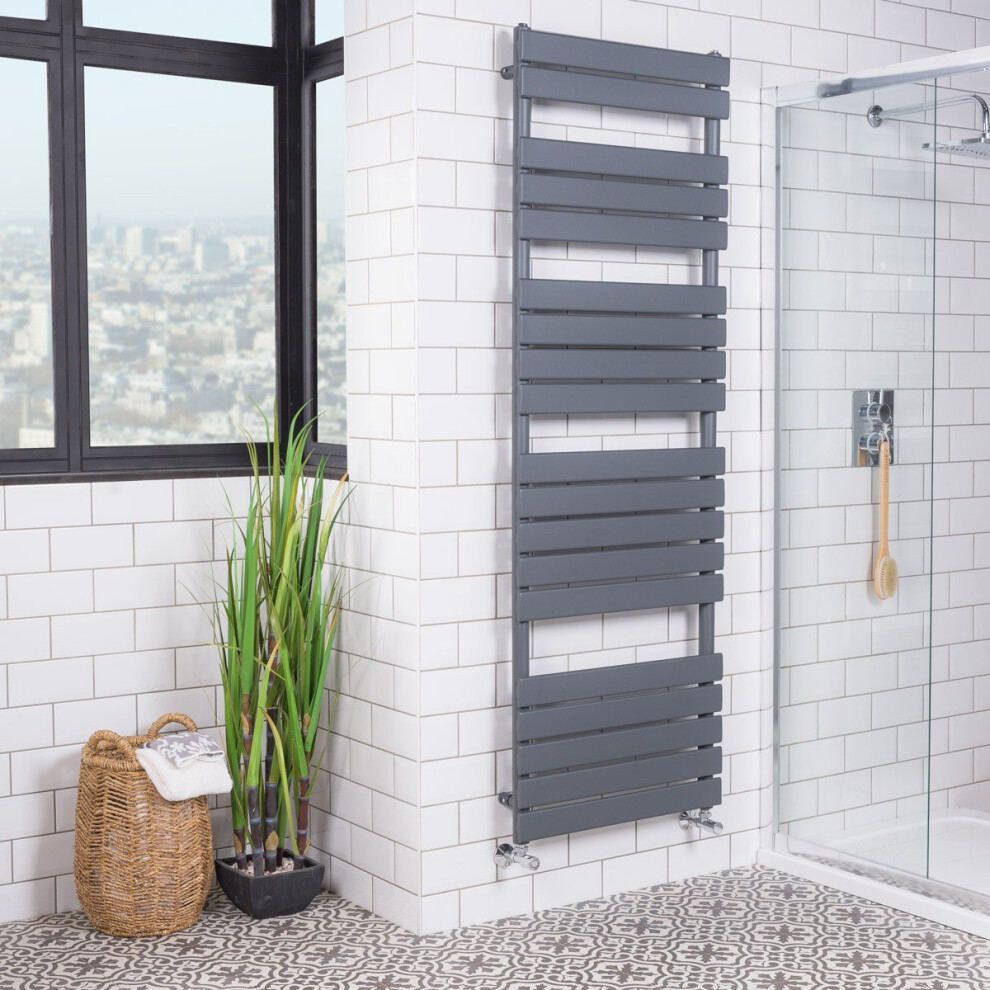 Juva 1800 x 600mm Sand Grey Flat Panel Heated Towel Rail