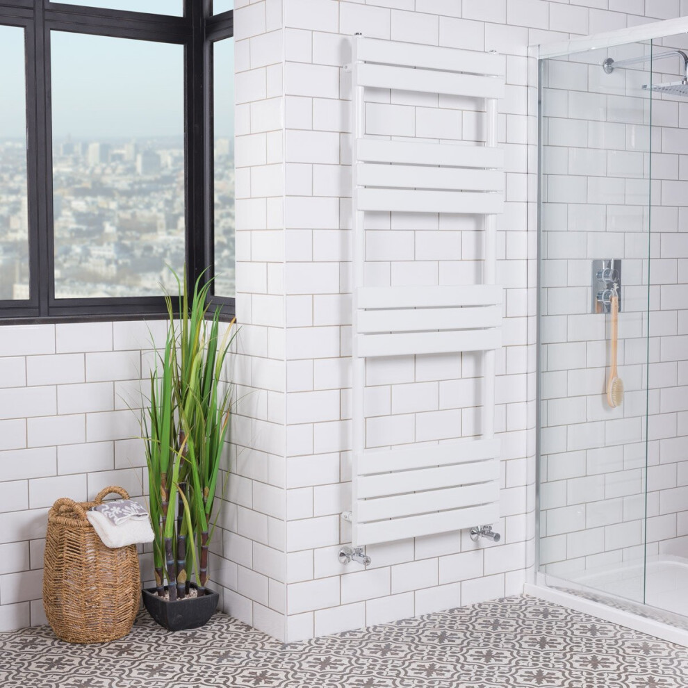Warmehaus Juva 1600 X 600Mm White Flat Panel Heated Towel Rail