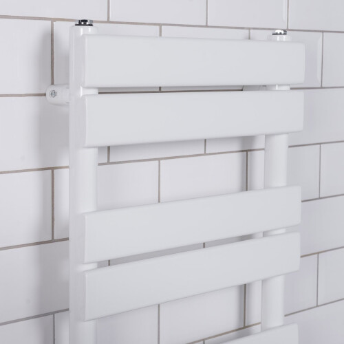 WarmeHaus Juva 1000 x 450mm White Flat Panel Heated Towel Rail 1