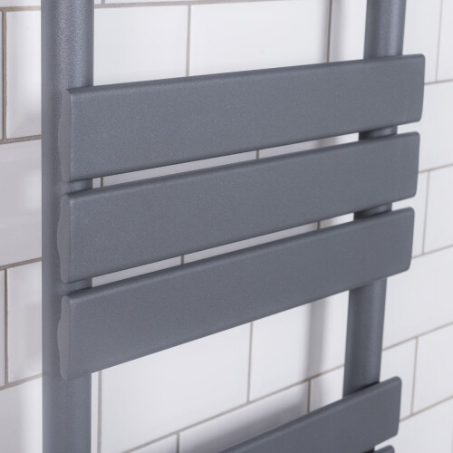 WarmeHaus Juva 800 x 450mm Sand Grey Flat Panel Heated Towel Rail 2