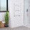 PlumbGalaxy Juva 800 x 450mm White Flat Panel Heated Towel Rail 1