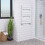 PlumbGalaxy Juva 800 x 500mm White Flat Panel Heated Towel Rail 1