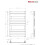 PlumbGalaxy Juva 800 x 500mm White Flat Panel Heated Towel Rail 6