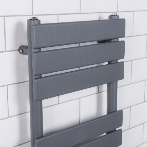 WarmeHaus Juva 650 x 400mm Sand Grey Flat Panel Heated Towel Rail 1