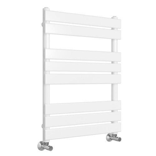 WarmeHaus Juva 800 x 600mm White Flat Panel Heated Towel Rail 1