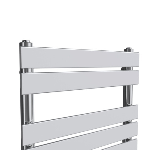 WarmeHaus Juva 800 x 500mm Chrome Flat Panel Heated Towel Rail 2