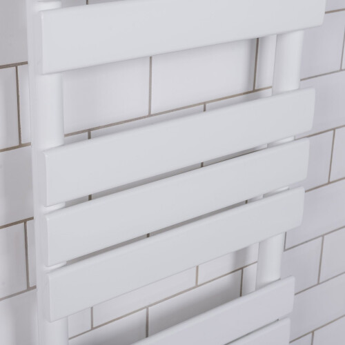 WarmeHaus Juva 1000 x 450mm White Flat Panel Heated Towel Rail 2