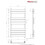 WarmeHaus Juva 950 x 500mm Sand Grey Flat Panel Heated Towel Rail 6