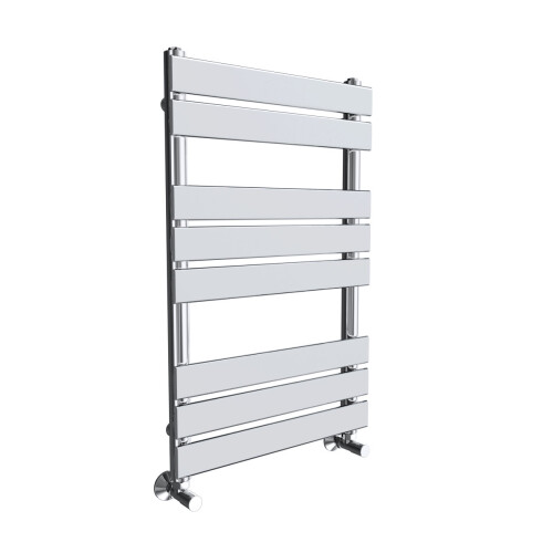 WarmeHaus Juva 800 x 500mm Chrome Flat Panel Heated Towel Rail 1