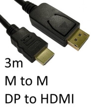 Displayport M To Hdmi M 3M Black Oem Display Cable HDHDPORT-005-3M