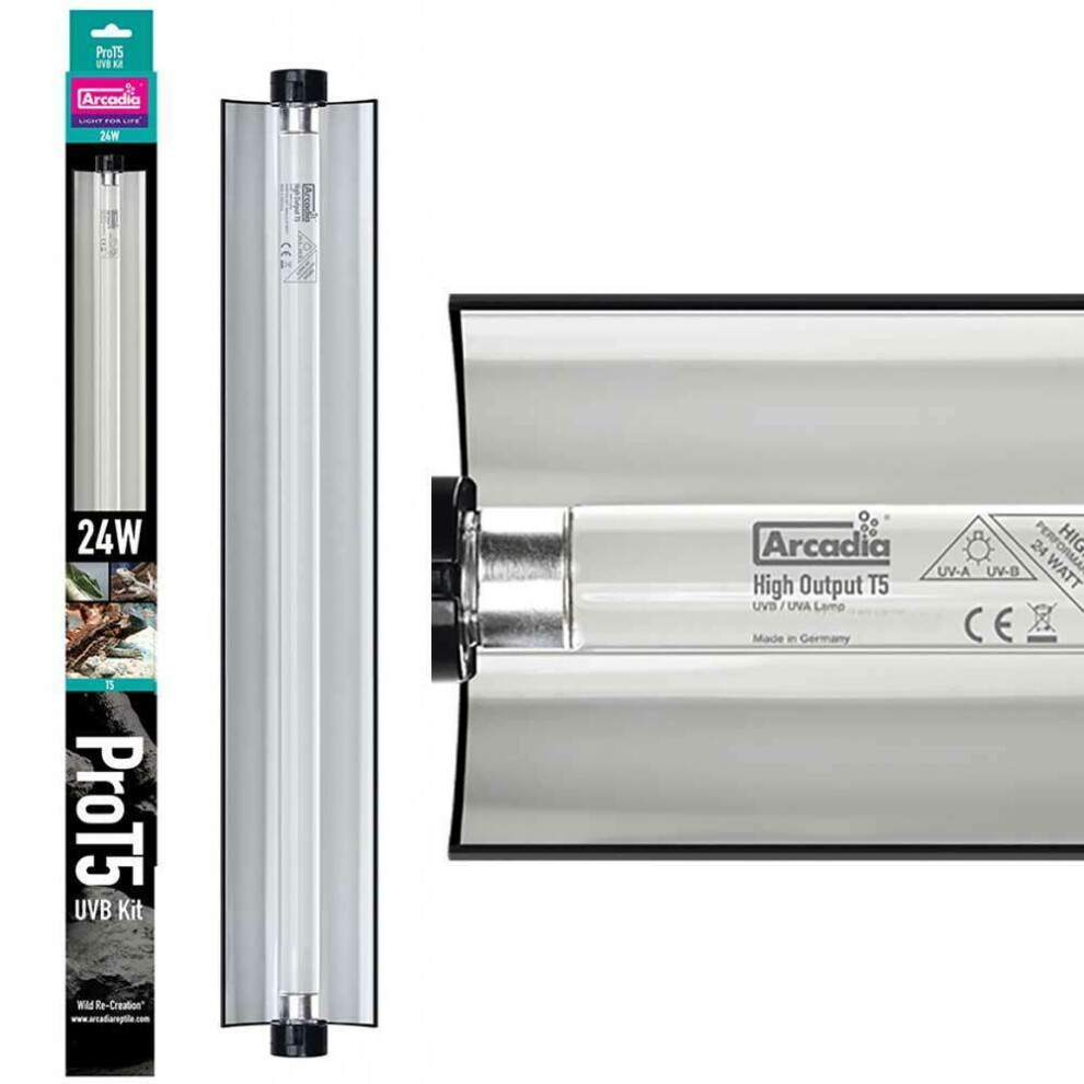 Arcadia ProT5 UVB Kit, Forest, D3 6% UVB, 24 Watt Fluorescent Lighting