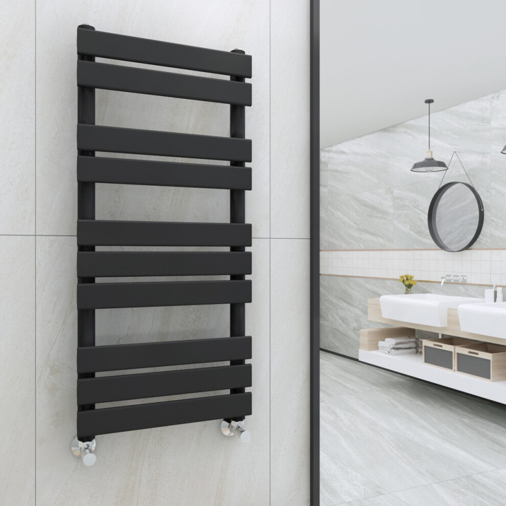 Juva 1000 x 450mm Sand Grey Flat Panel Heated Towel Rail