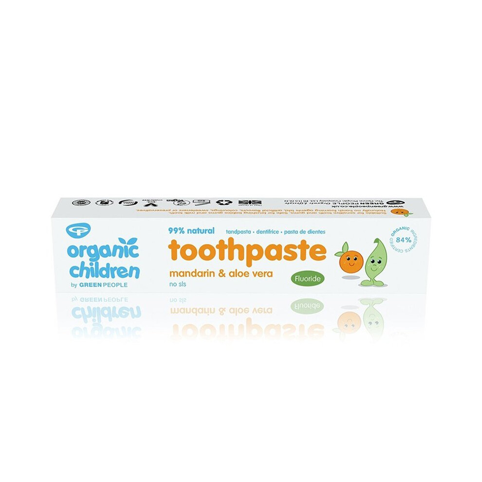 Children Mandarin Toothpaste with Fluoride, Organic 50ml (Green People)