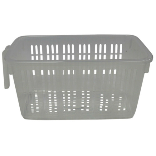 Clear Storage Caddy Baskets With Handle Easy Cupboard Shelf Tidy 2