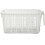 Clear Storage Caddy Baskets With Handle Easy Cupboard Shelf Tidy 1