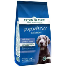 (2 x 12kg bags) Dry Dog Food Arden Grange Large Breed Puppy/Junior Chicken & Rice