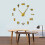 (Silver, 37 inch) Firefighter Love DIY Giant Wall Clock 5