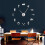 (Silver, 37 inch) Firefighter Love DIY Giant Wall Clock 2